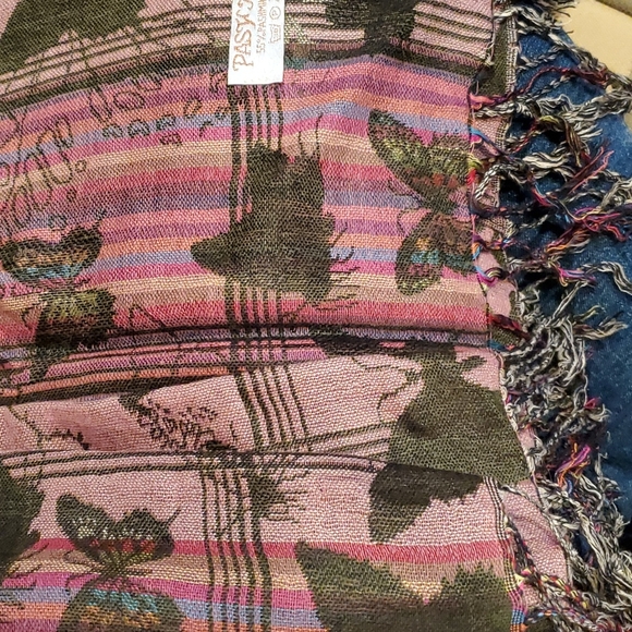 Beautiful Multi colored punk Butterfly Pashmina Scarf. - Picture 5 of 6